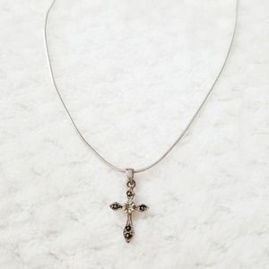 Jewelry - Necklace | Pewter Marcasite Cross Necklace Jewelry - Necklace | Pewter Marcasite Cross Necklace